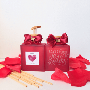 Kit lavabo vermelho Te Amo