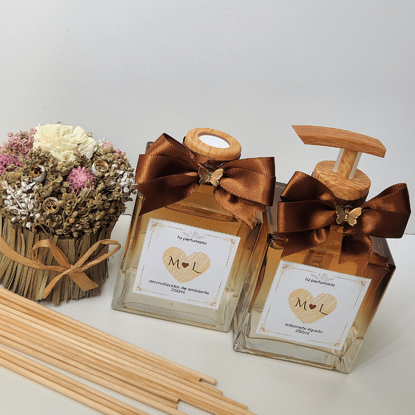Kit lavabo marrom personalizável